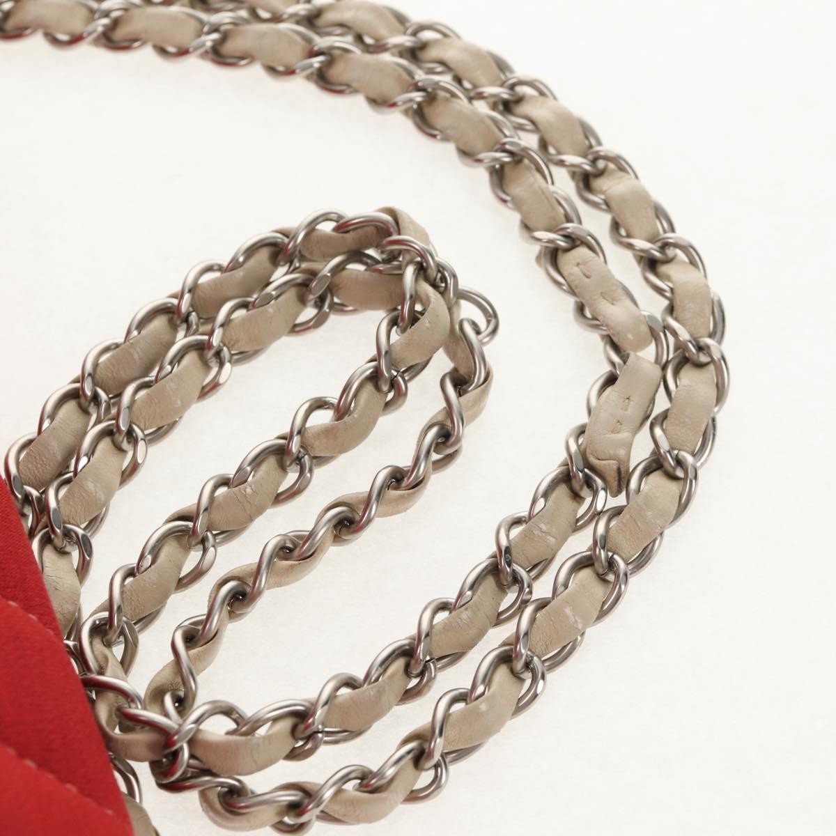 Chanel Leo Lion Flap Bag Chevron Jersey Red Cotton Shoulder Bag Bag