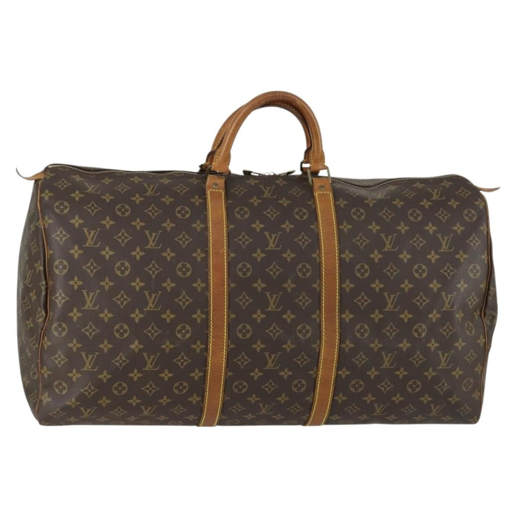 Louis Vuitton Keepall Bag Monogram Canvas Brown Canvas Travel Bag