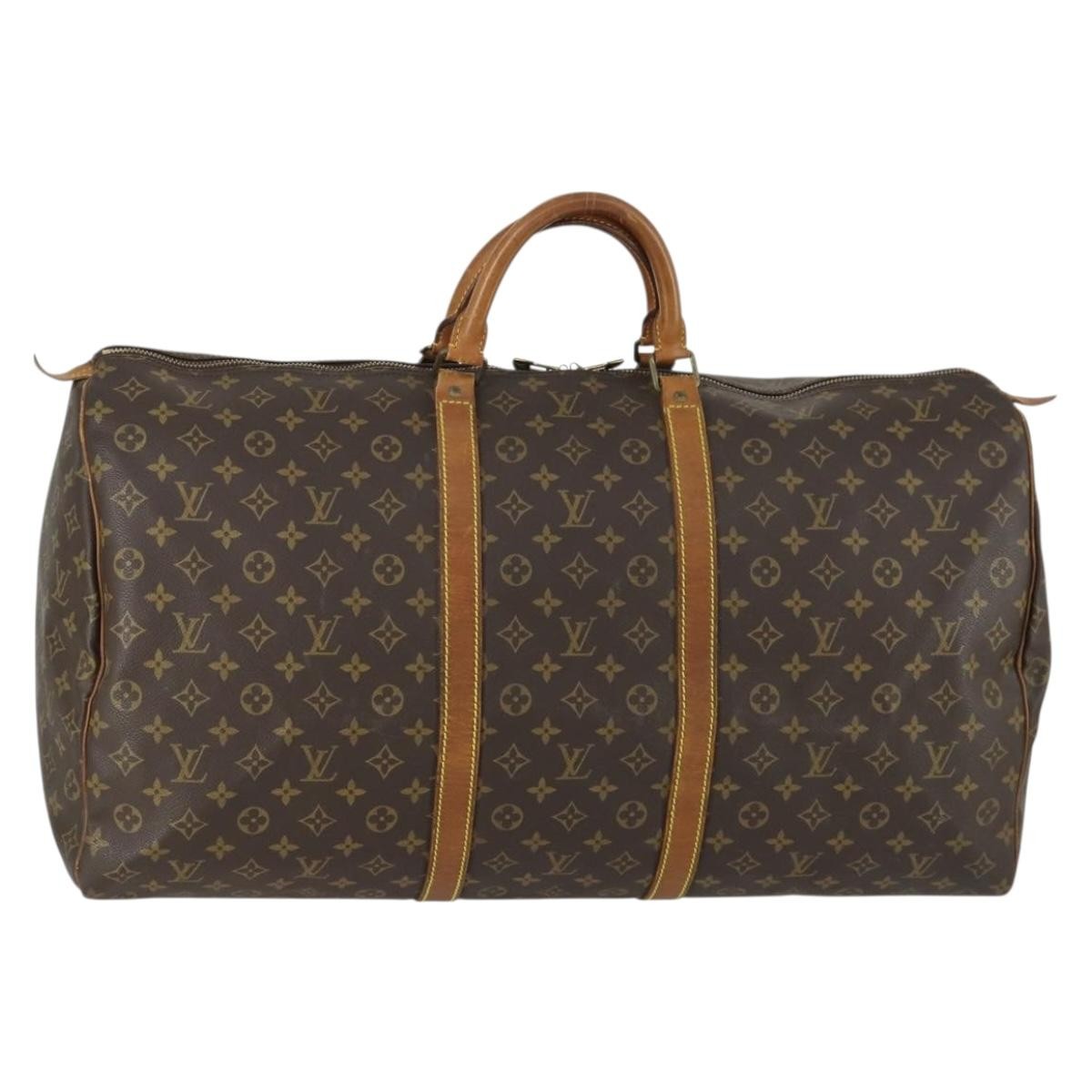 Louis Vuitton Keepall Bag Monogram Canvas Brown Canvas Travel Bag