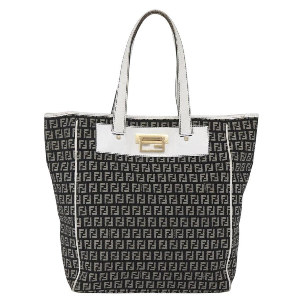 Fendi Zucca Tote Bag Canvas Black Canvas Tote Bag Bag