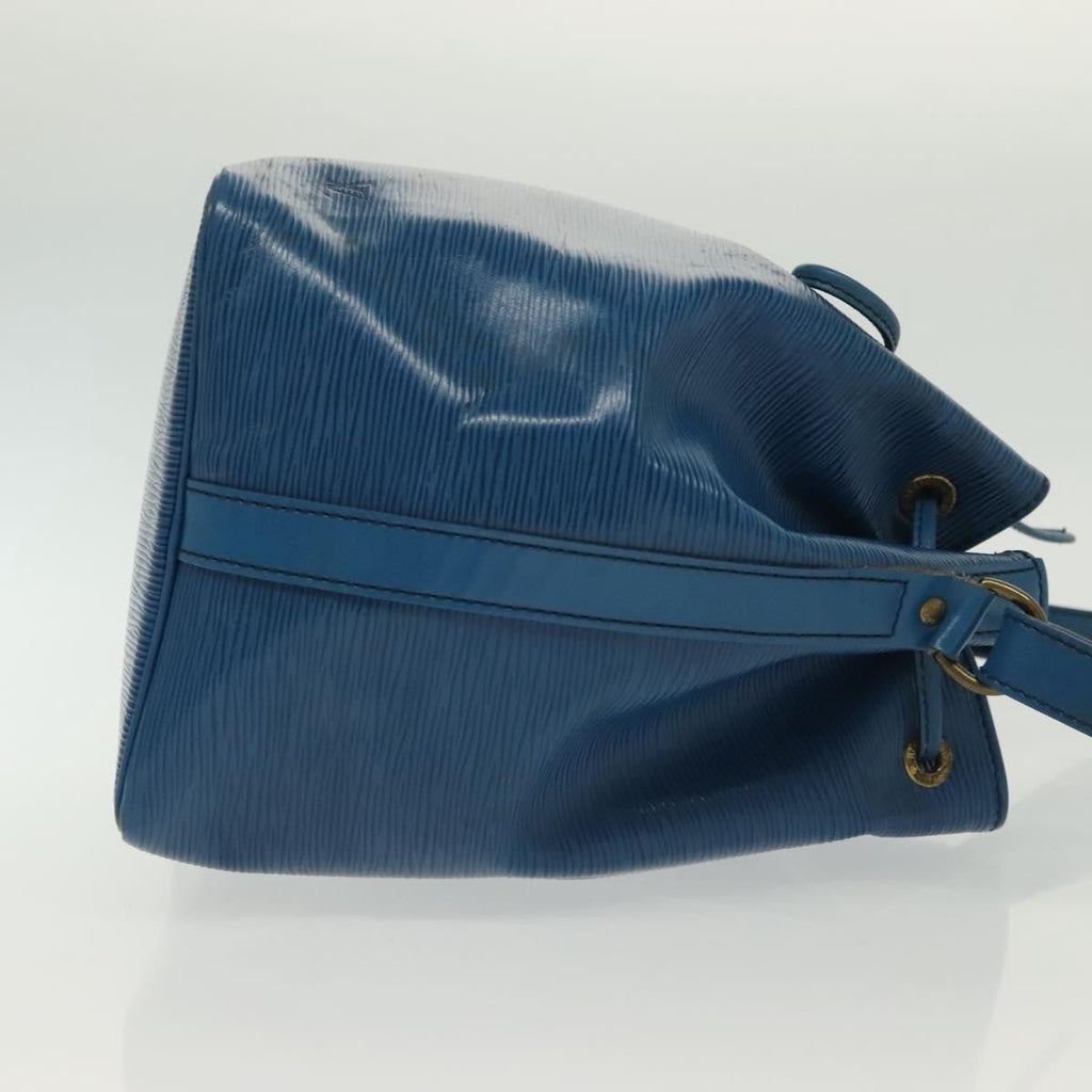 Louis Vuitton Petit Noe Handbag Epi Leather Blue Leather Bag