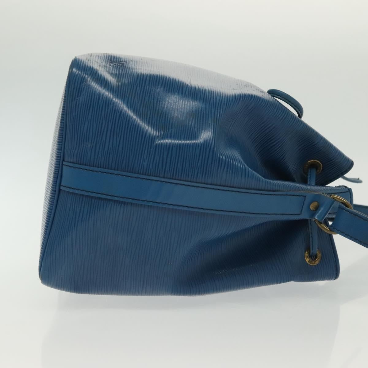 Louis Vuitton Petit Noe Handbag Epi Leather Blue Leather Bag