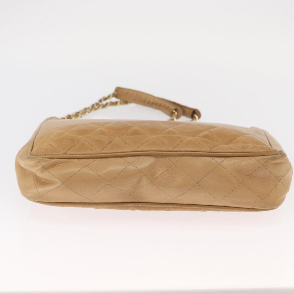Chanel Vintage Shopping Tote Lambskin Beige Leather Tote Bag Bag