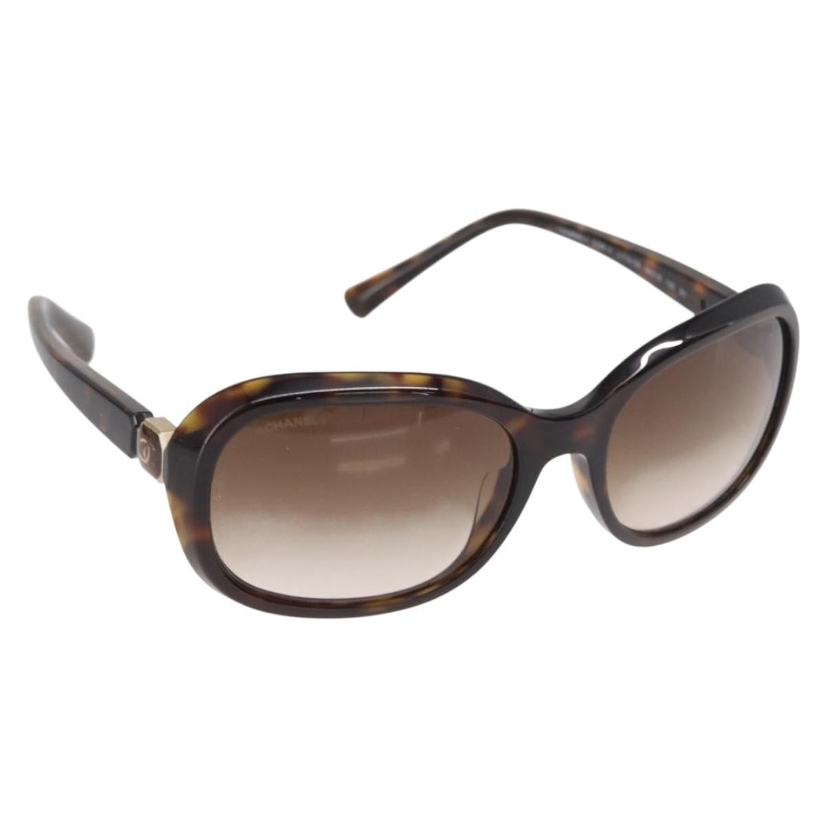Chanel Logo Cc Sunglasses Plastic Brown Plastic Sunglasse Accessory