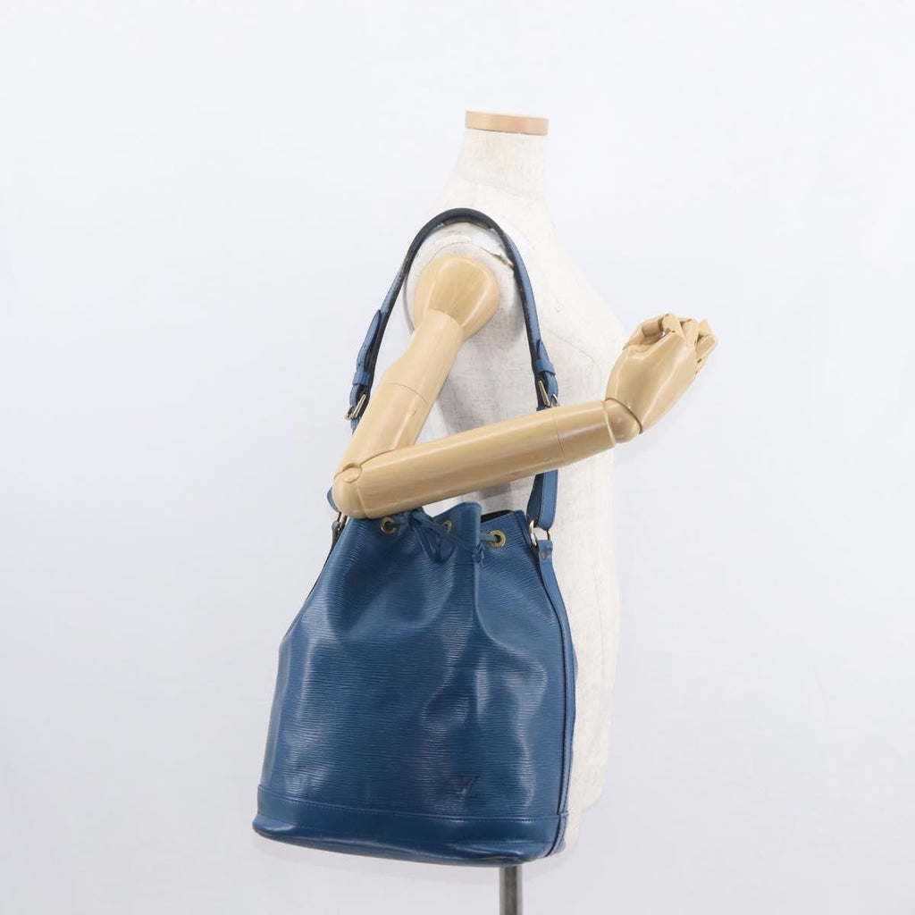 Louis Vuitton Noe Handbag Epi Leather Blue Leather Shoulder Bag