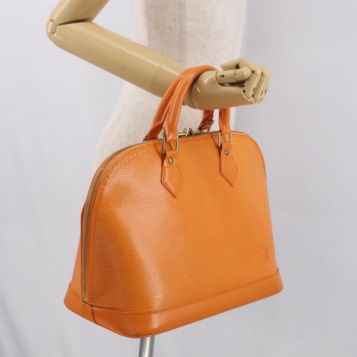 Louis Vuitton Alma Handbag Epi Leather Orange Leather Handbag