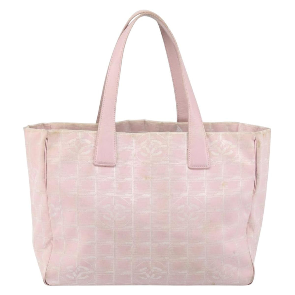 Chanel Travel Line Tote Nylon Pink Nylon Bag