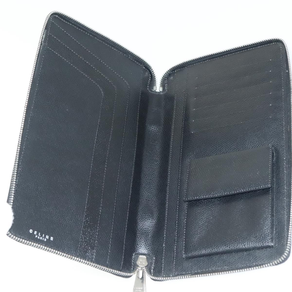 Celine Travel Organizer Leather Black Leather Clutche & Pouche Bag
