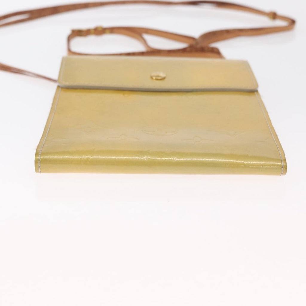 Louis Vuitton Mott Handbag Monogram Vernis Beige Patent_Leather Clutche & Pouche Bag