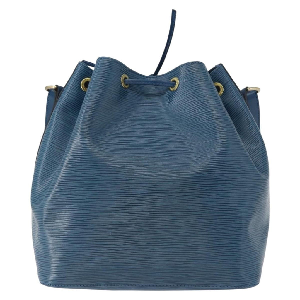 Louis Vuitton Petit Noe Handbag Epi Leather Blue Leather Shoulder Bag