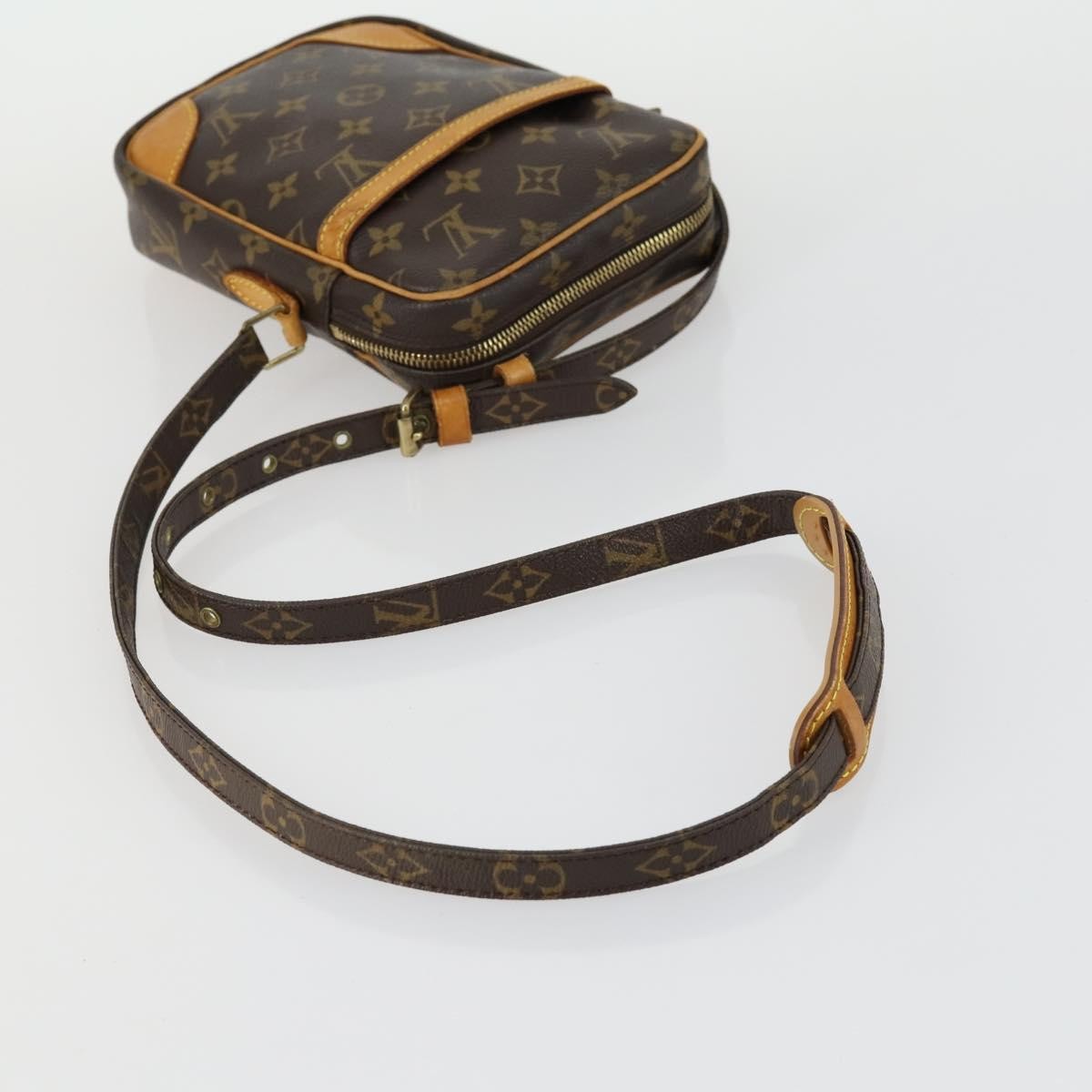 Louis Vuitton Danube Handbag Monogram Canvas Brown Canvas Shoulder Bag