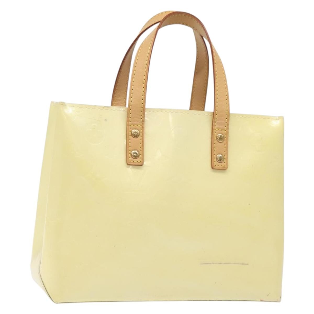 Louis Vuitton Reade Handbag Monogram Vernis Beige Patent_Leather Bag