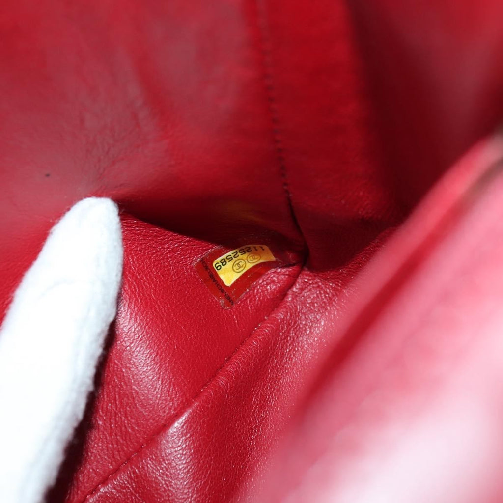 Chanel Classic Single Flap Bag Quilted Lambskin Red Leather Shoulder Bag Bag