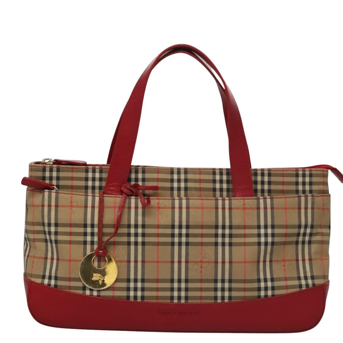 Burberry Nova Check Handbag Nova Check Canvas And Leather Beige Canvas Handbag