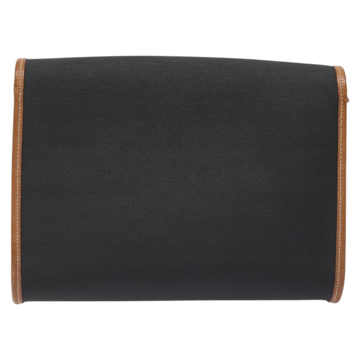Christian Dior Vintage Cd Flap Shoulder Bag Canvas Black Pvc Shoulder Bag Bag (Pre-Owned)