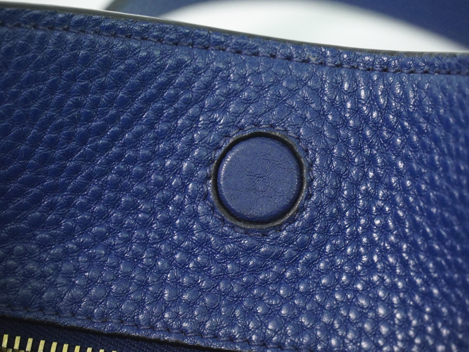Prada Embossed Logo Open Tote Leather Blue Leather Tote Bag Bag