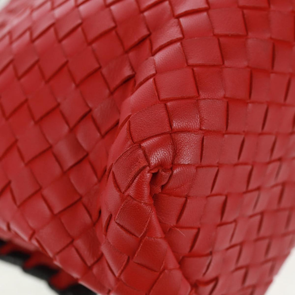 Bottega Veneta Glass Shoulder Bag Intrecciato Nappa With Snakeskin Red Leather Shoulder Bag Bag