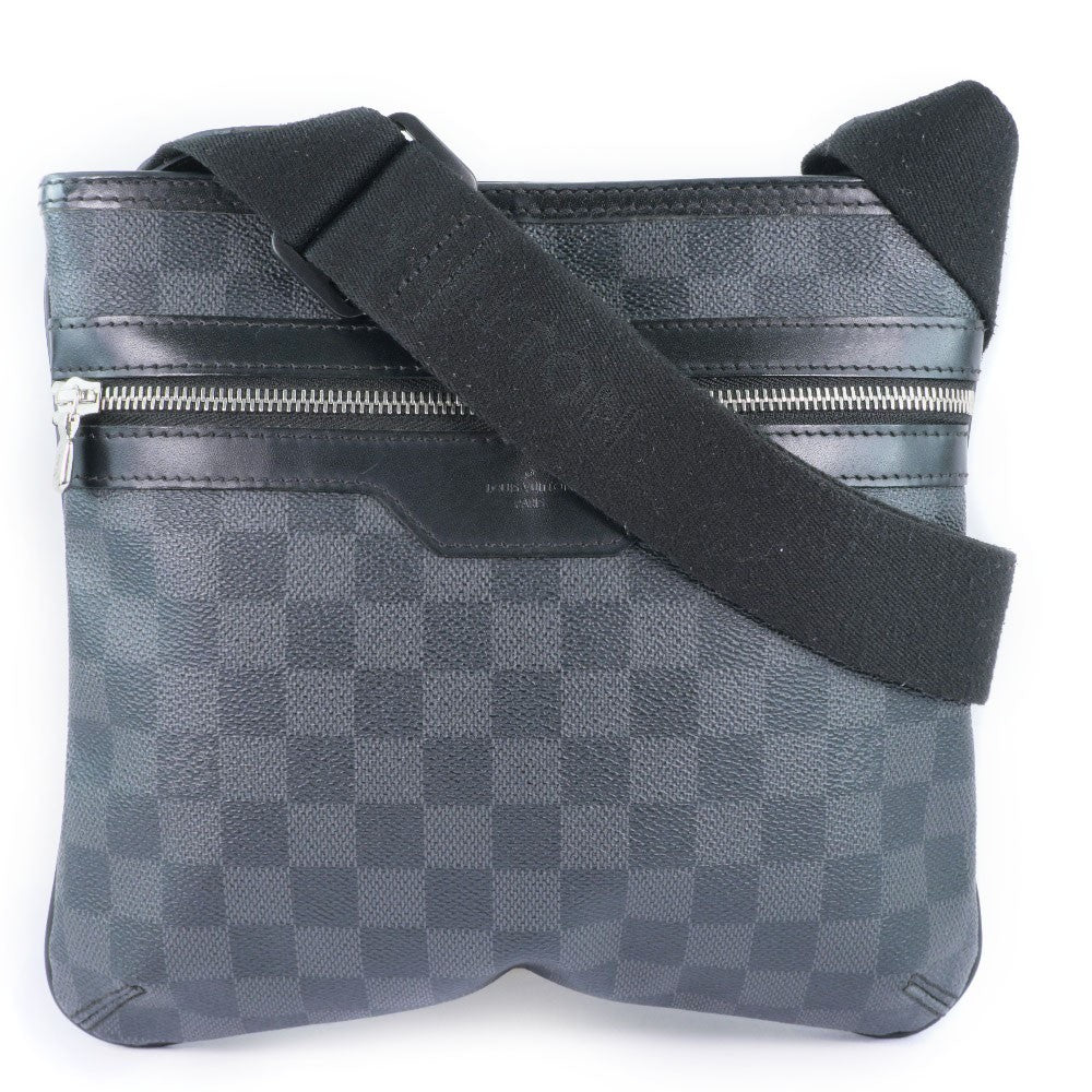 Louis Vuitton Thomas Handbag Damier Graphite Black Canvas Shoulder Bag