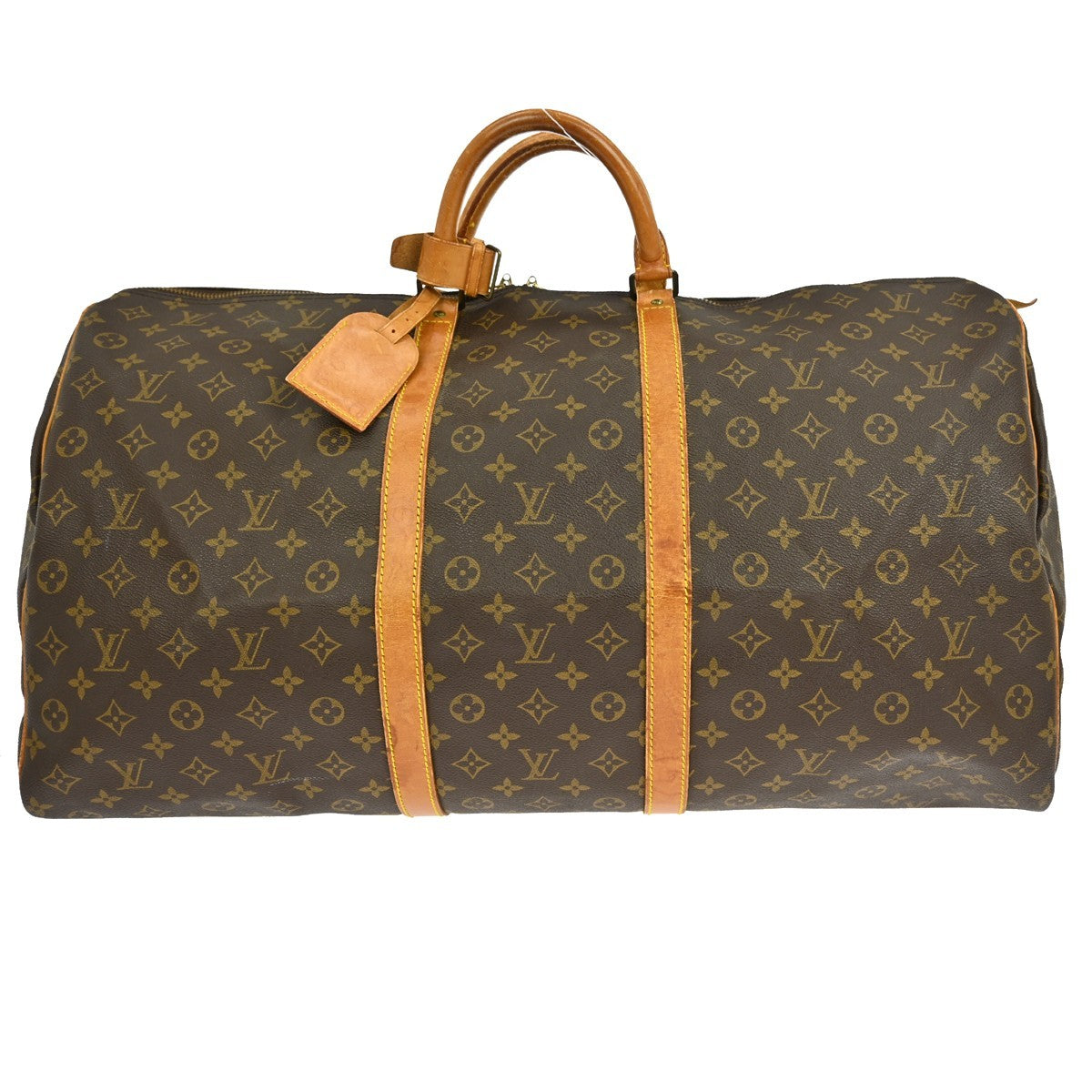 Louis Vuitton Keepall Bag Monogram Canvas Brown Canvas Travel Bag