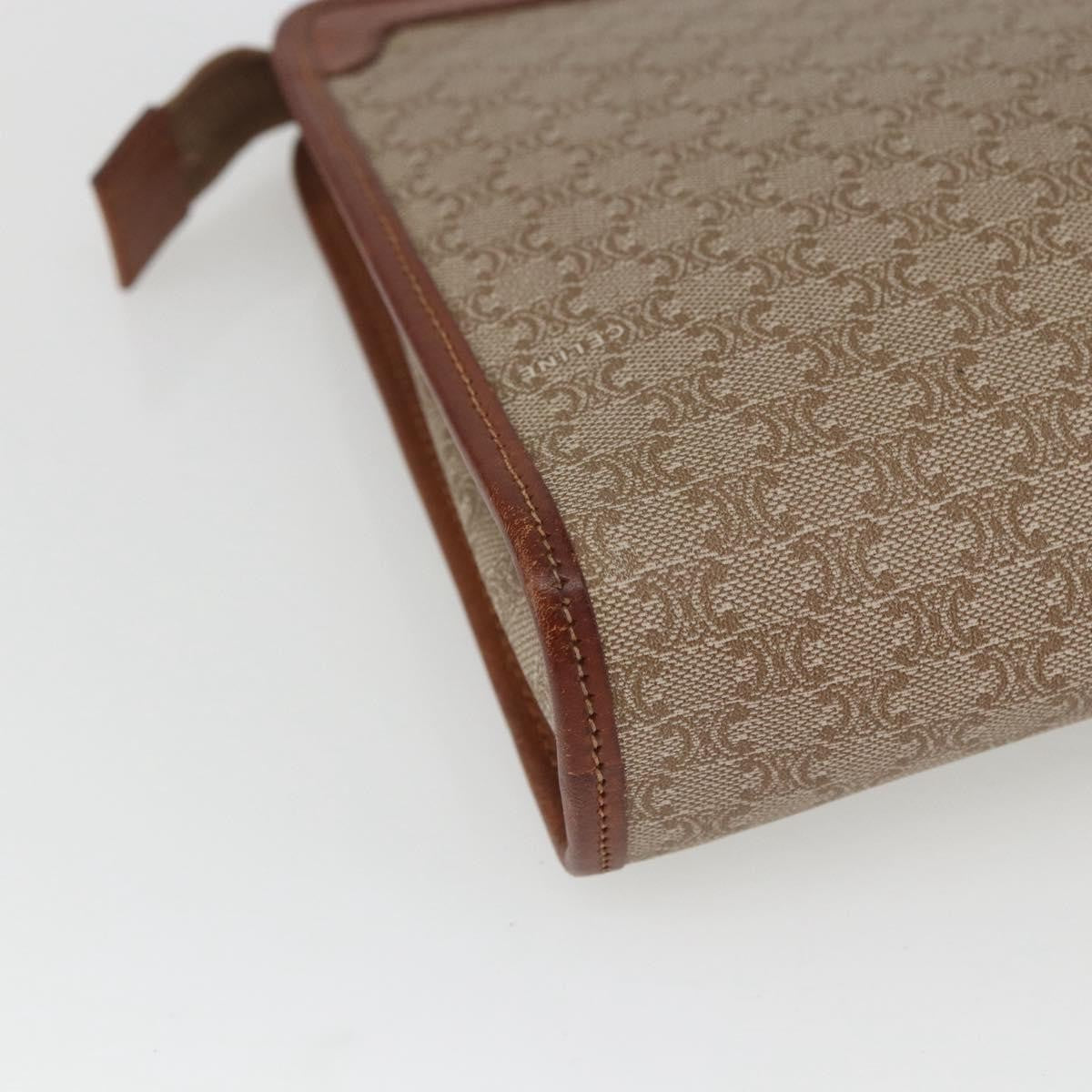 Celine Macadam Pochette Canvas And Leather Beige Canvas Clutche & Pouche Bag