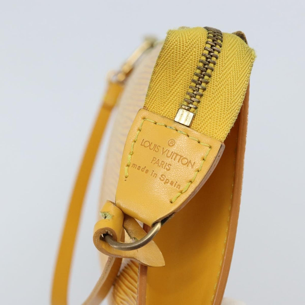 Louis Vuitton Pochette Accessoires Epi Leather Yellow Leather Clutche & Pouche Bag