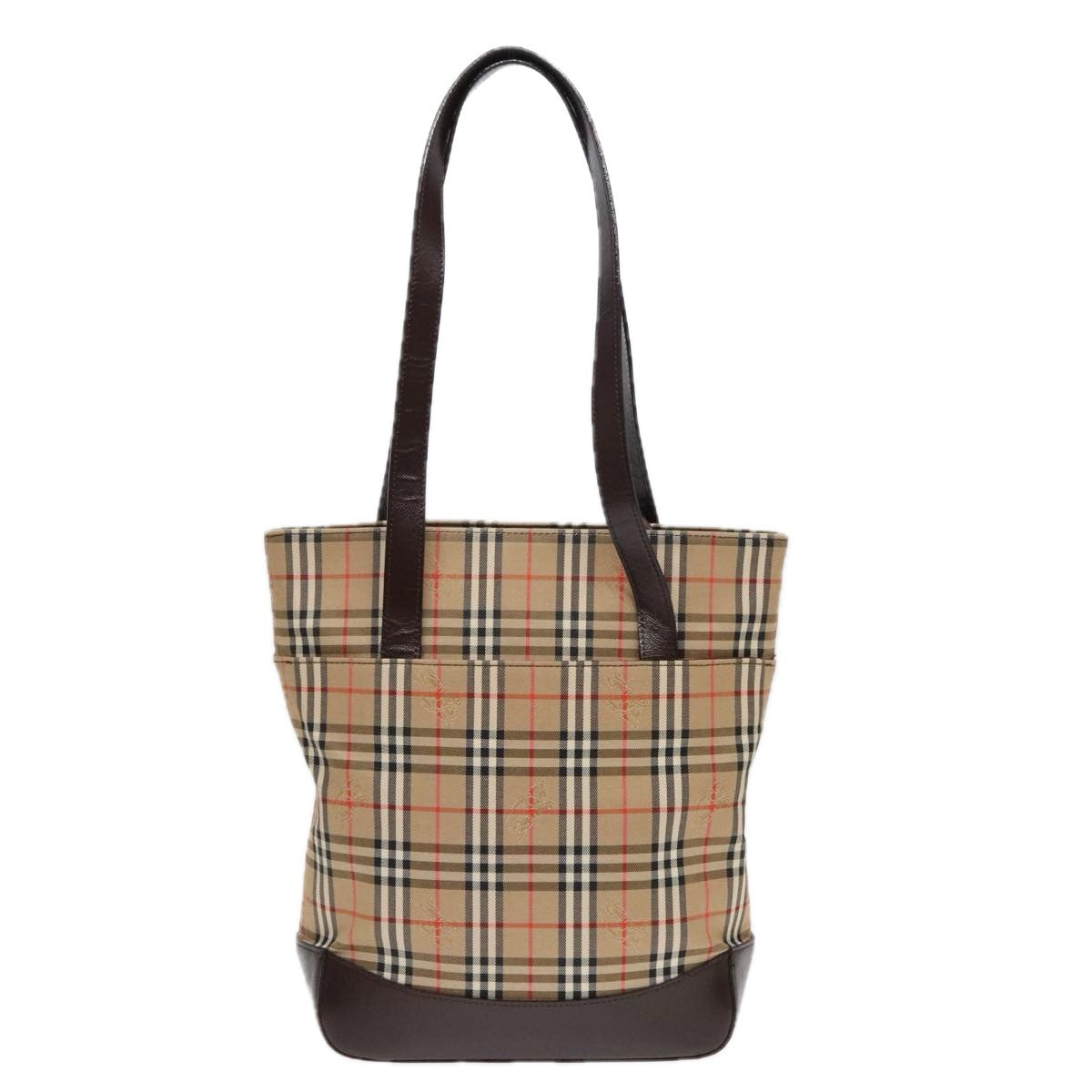 Burberry Nova Check Tote Canvas And Leather Beige Canvas Tote Bag