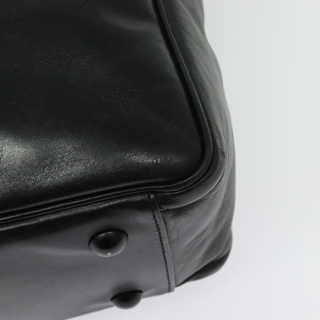 Louis Vuitton Clarkson Messenger Bag Monogram Shadow Leather Black Leather Bag