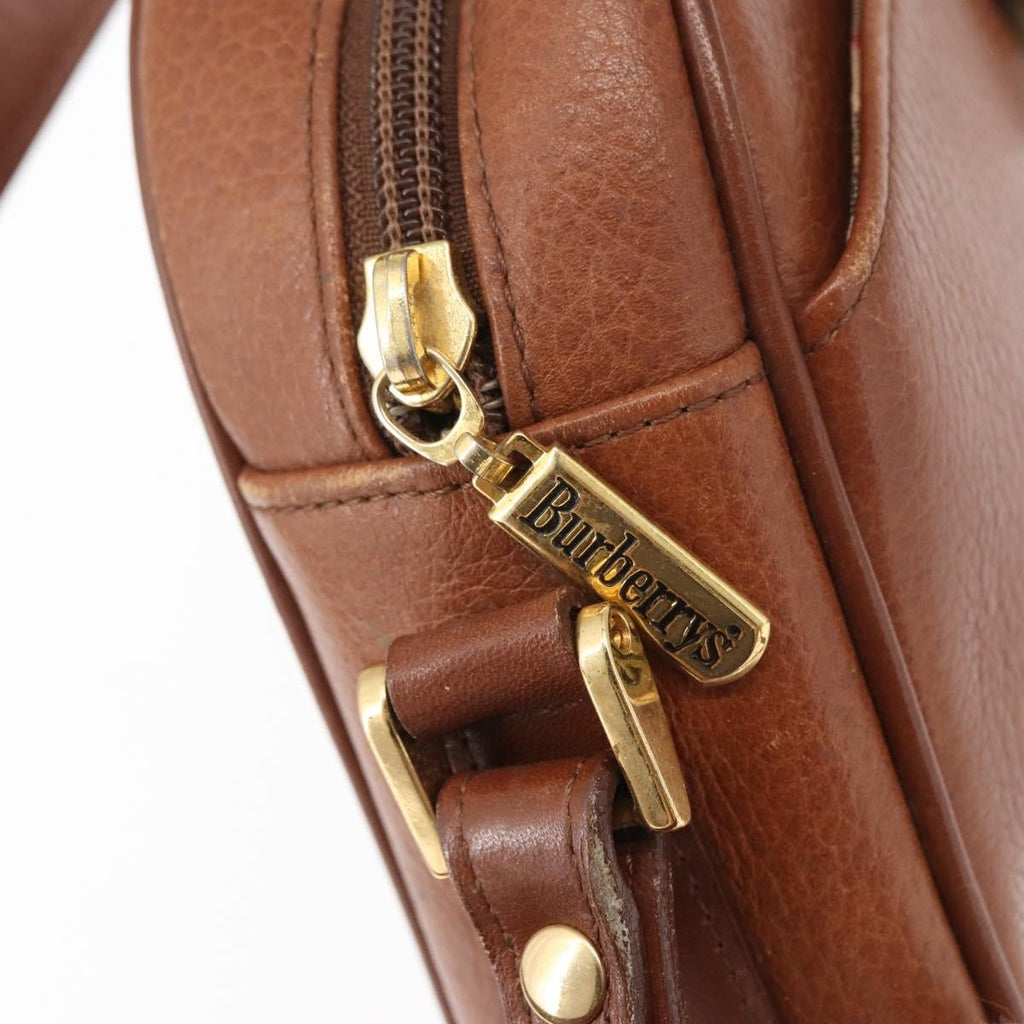 Burberry Vintage Shoulder Bag Leather Brown Leather Shoulder Bag