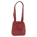 Celine Circle Logo Leather Burgundy Leather Tote Bag Bag