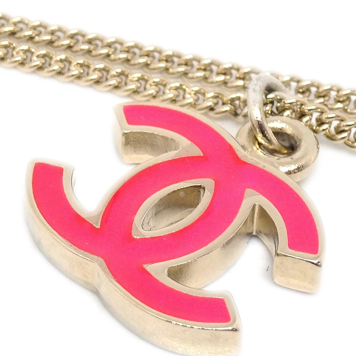 Chanel Cc Logo Pendant Necklace Metal Silver Silver_Plated Necklace Jewelry
