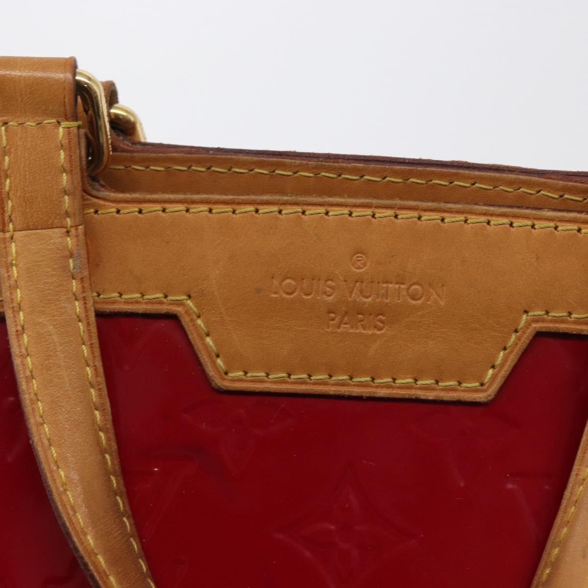 Louis Vuitton Brea Handbag Monogram Vernis Red Patent_Leather Handbag