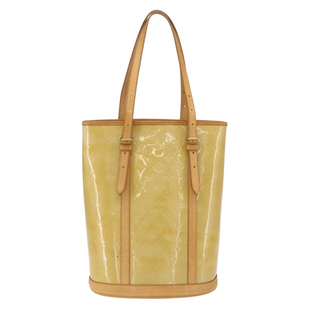 Louis Vuitton Bucket Bag Monogram Vernis Beige Patent_Leather Shoulder Bag