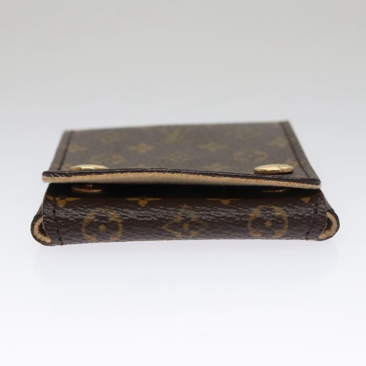 Louis Vuitton Case Jewelry Box Canvas Brown Canvas Wallets Accessory