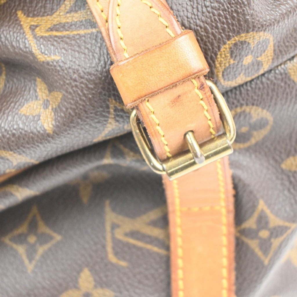 Louis Vuitton Saumur Handbag Monogram Canvas Brown Canvas Shoulder Bag