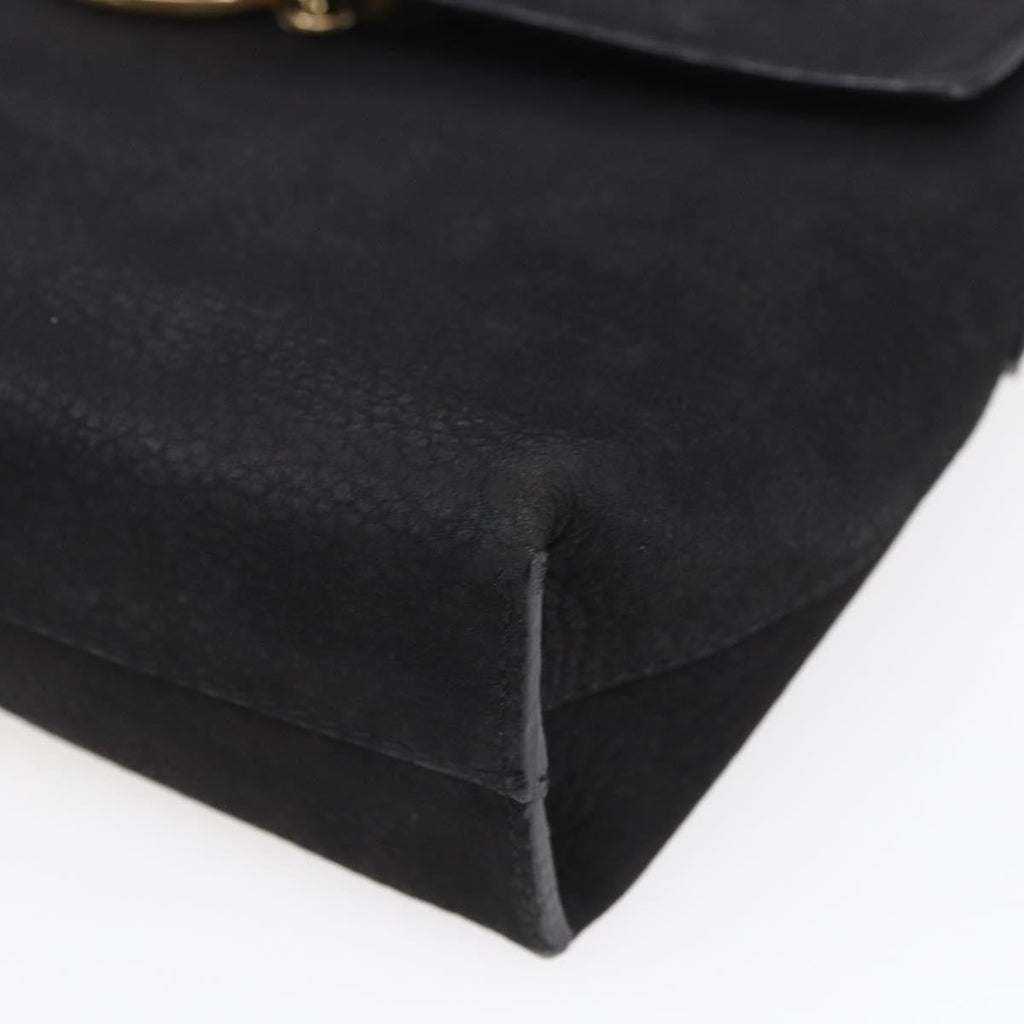 Celine Circle Logo Shoulder Bag Leather Black Leather Shoulder Bag Bag