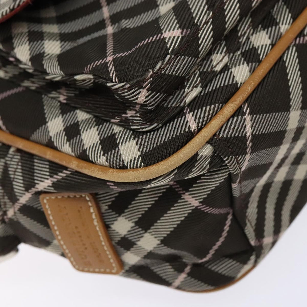 Burberry Nova Check Blue Label Canvas Brown Canvas Shoulder Bag