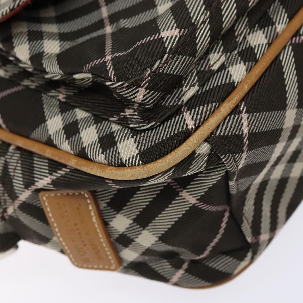 Burberry Nova Check Blue Label Canvas Brown Canvas Shoulder Bag