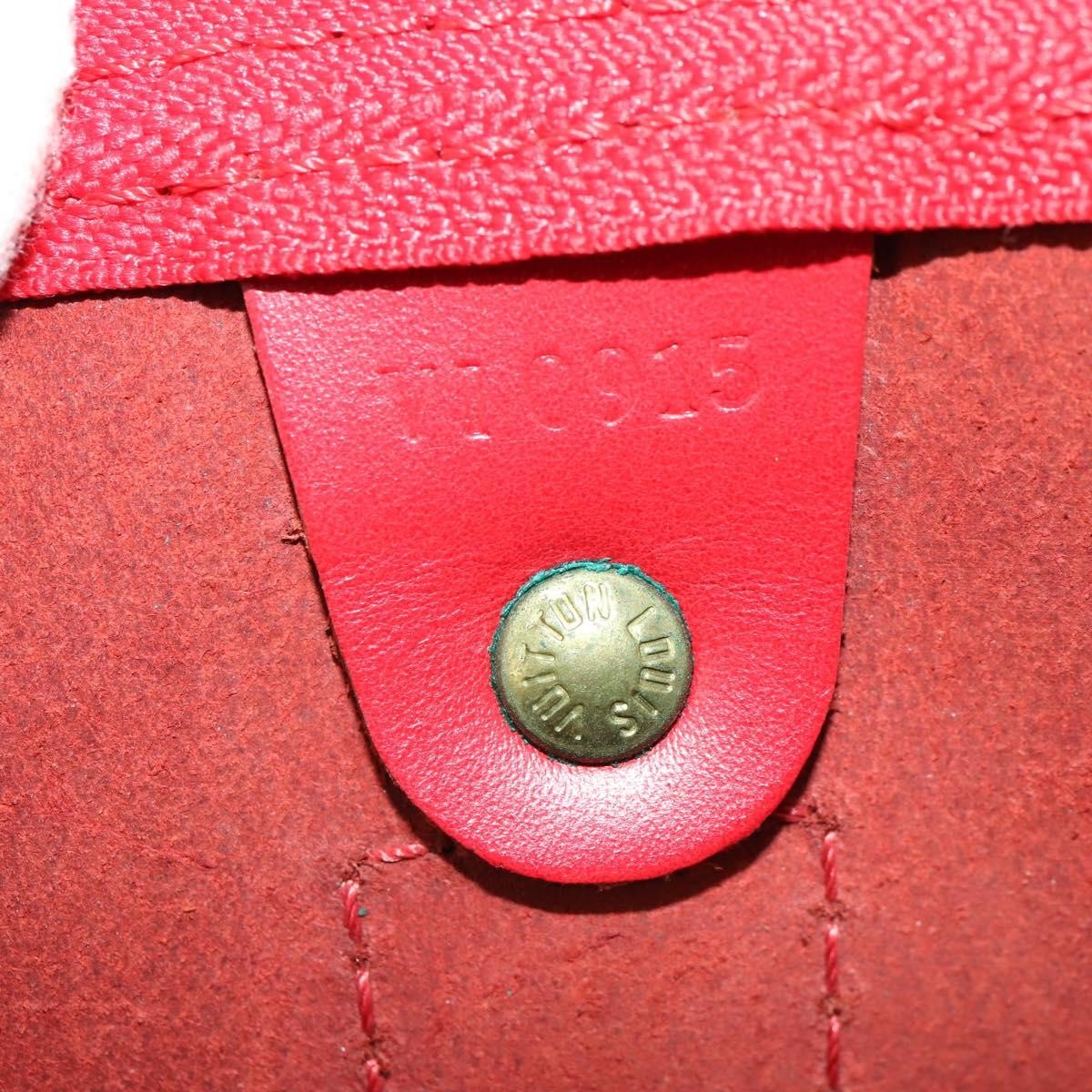 Louis Vuitton Keepall Bag Epi Leather Red Leather Travel Bag