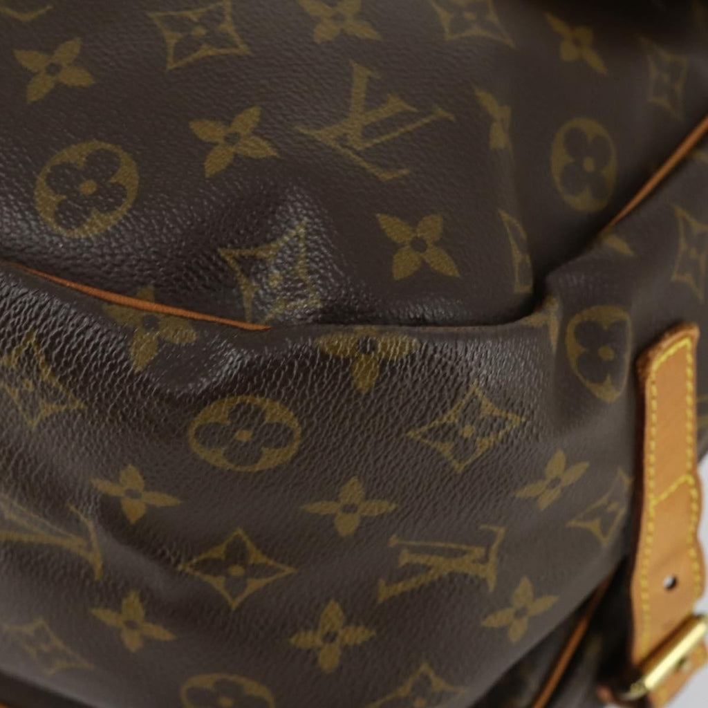 Louis Vuitton Saumur Handbag Monogram Canvas Brown Canvas Shoulder Bag