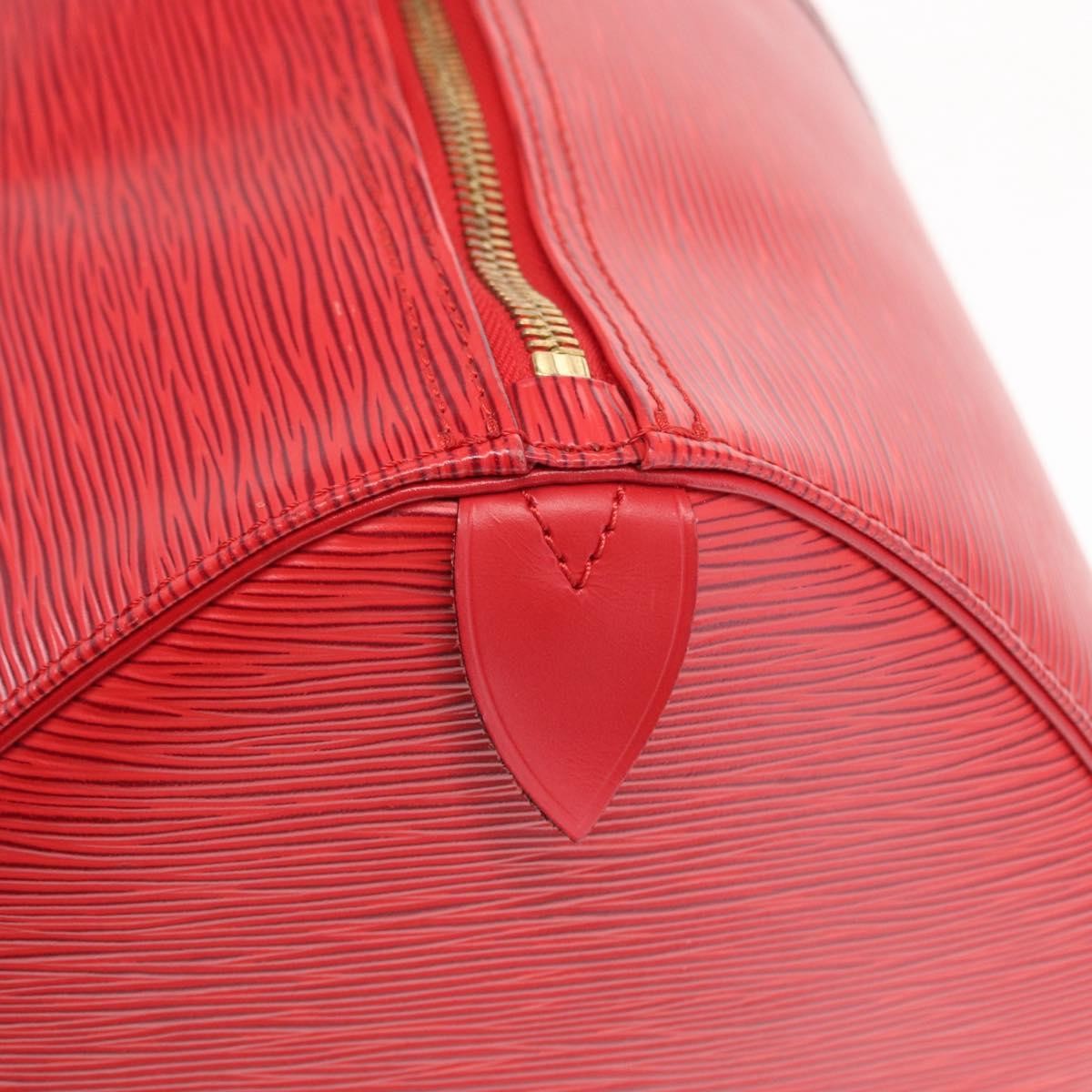Louis Vuitton Keepall Bag Epi Leather Red Leather Travel Bag