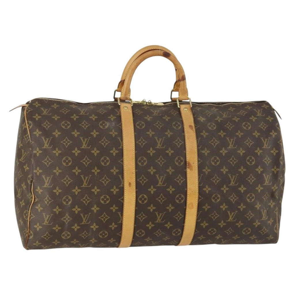 Louis Vuitton Keepall Bag Monogram Canvas Brown Canvas Travel Bag