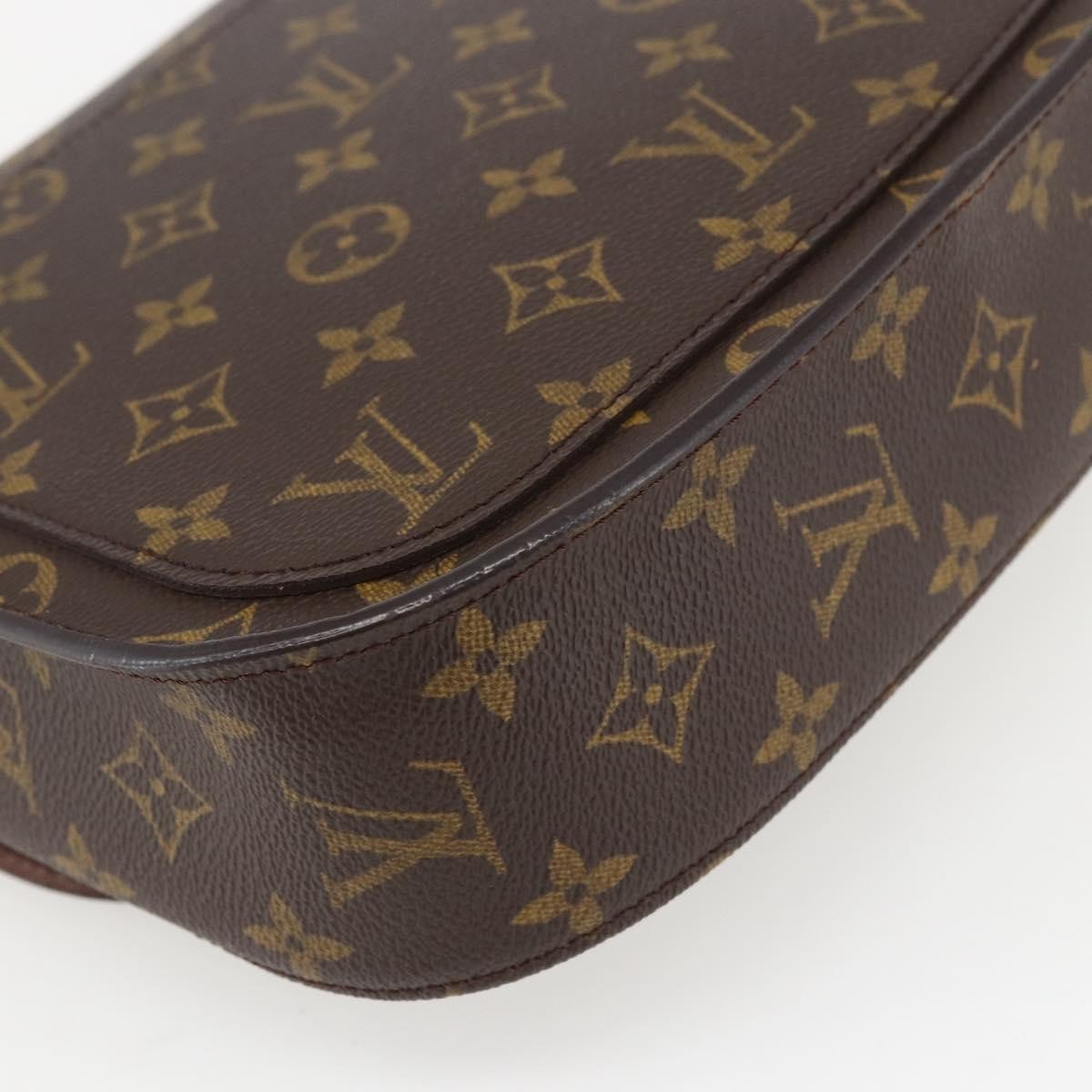 Louis Vuitton Saint Cloud Handbag Monogram Canvas Brown Canvas Shoulder Bag