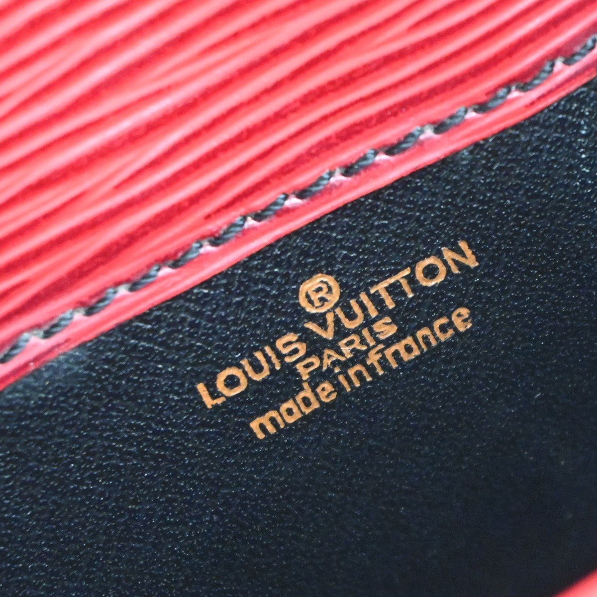 Louis Vuitton Cartouchiere Handbag Epi Leather Red Leather Shoulder Bag