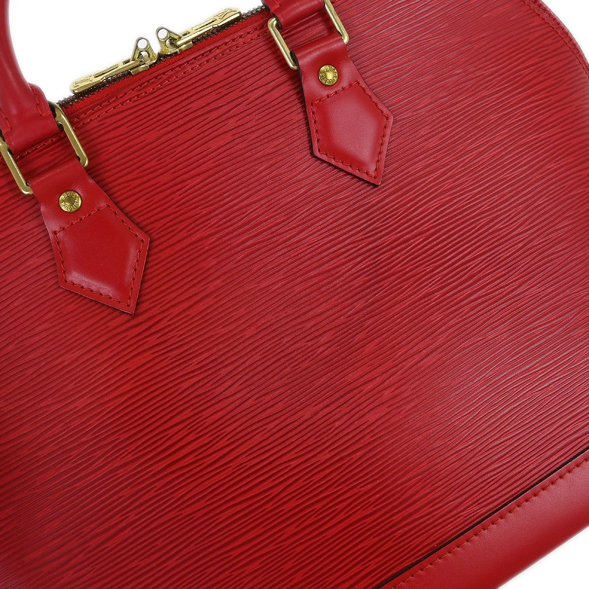 Louis Vuitton Vintage Alma Handbag Epi Leather Red Leather Handbag