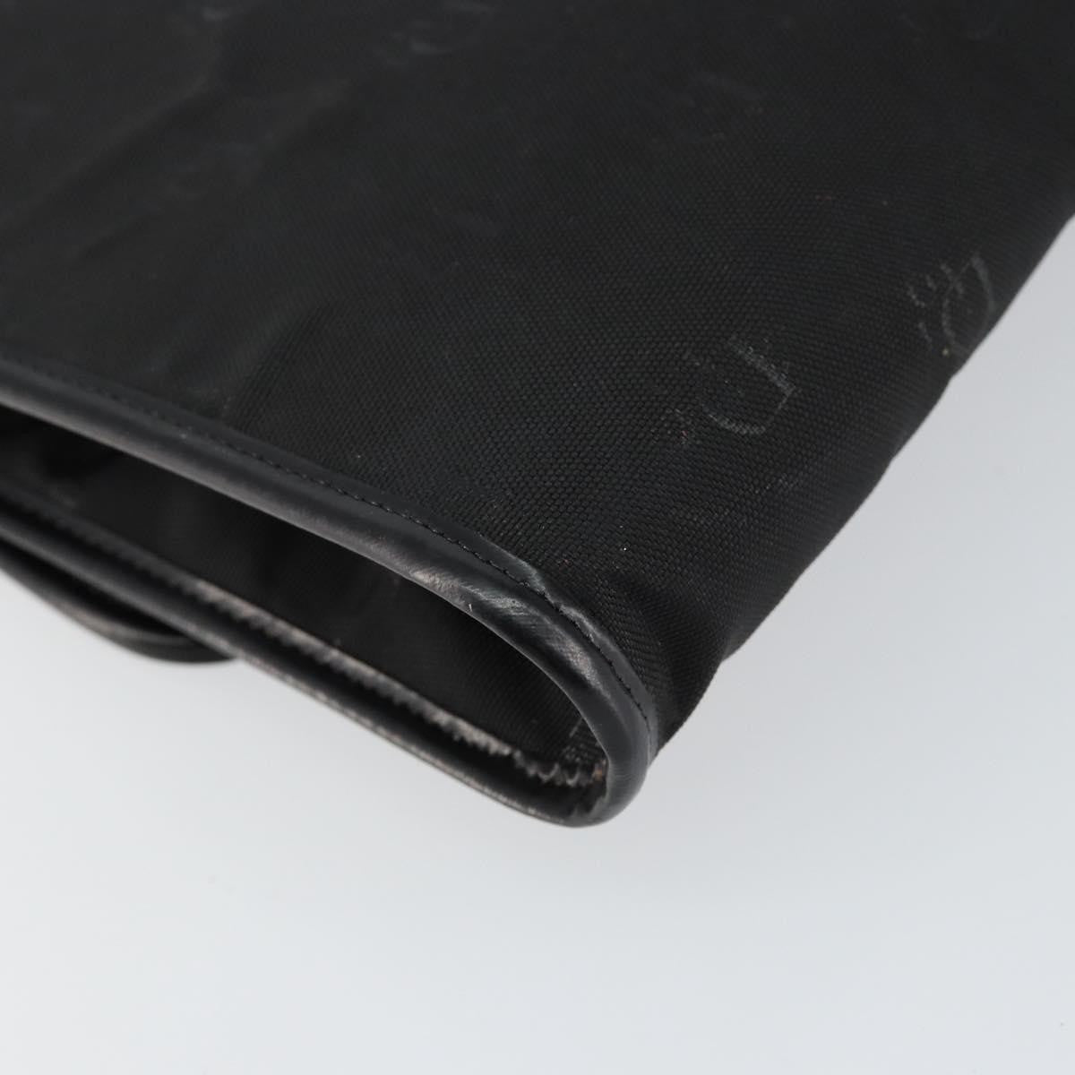 Christian Dior Vintage Cd Chain Flap Shoulder Bag Diorissimo Canvas Black Nylon Shoulder Bag Bag (Pre-Owned)