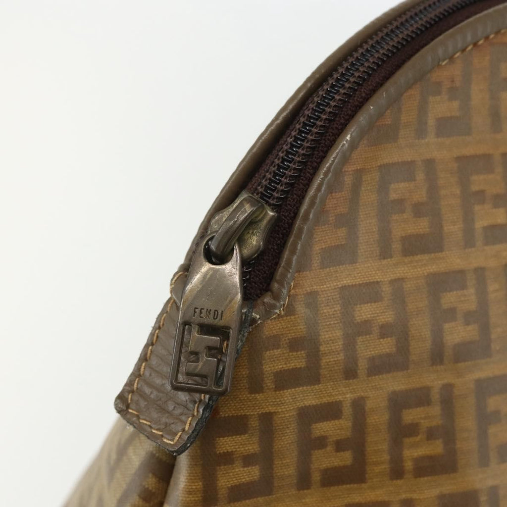 Fendi Zucchino Canvas Brown Canvas Handbag