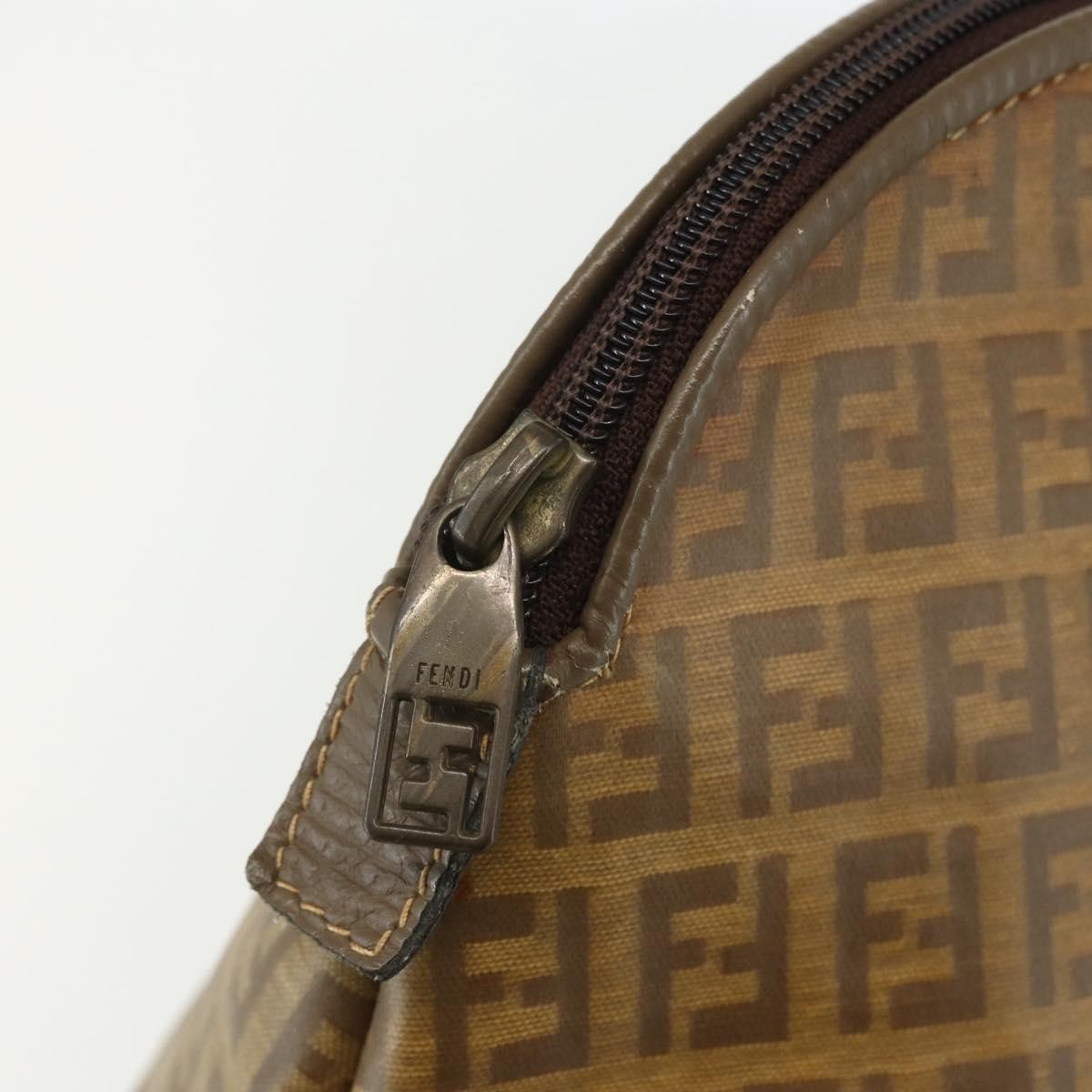 Fendi Zucchino Canvas Brown Canvas Handbag