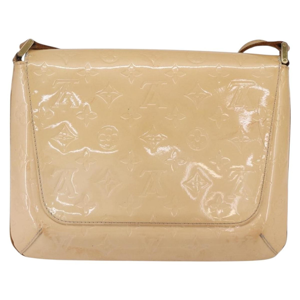 Louis Vuitton Thompson Street Handbag Monogram Vernis Beige Patent_Leather Shoulder Bag