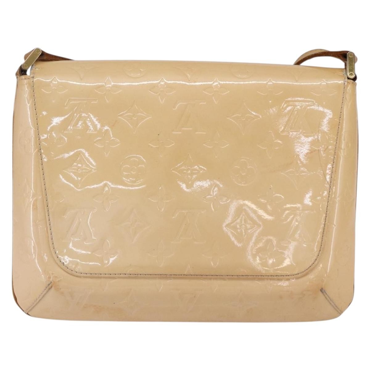 Louis Vuitton Thompson Street Handbag Monogram Vernis Beige Patent_Leather Shoulder Bag