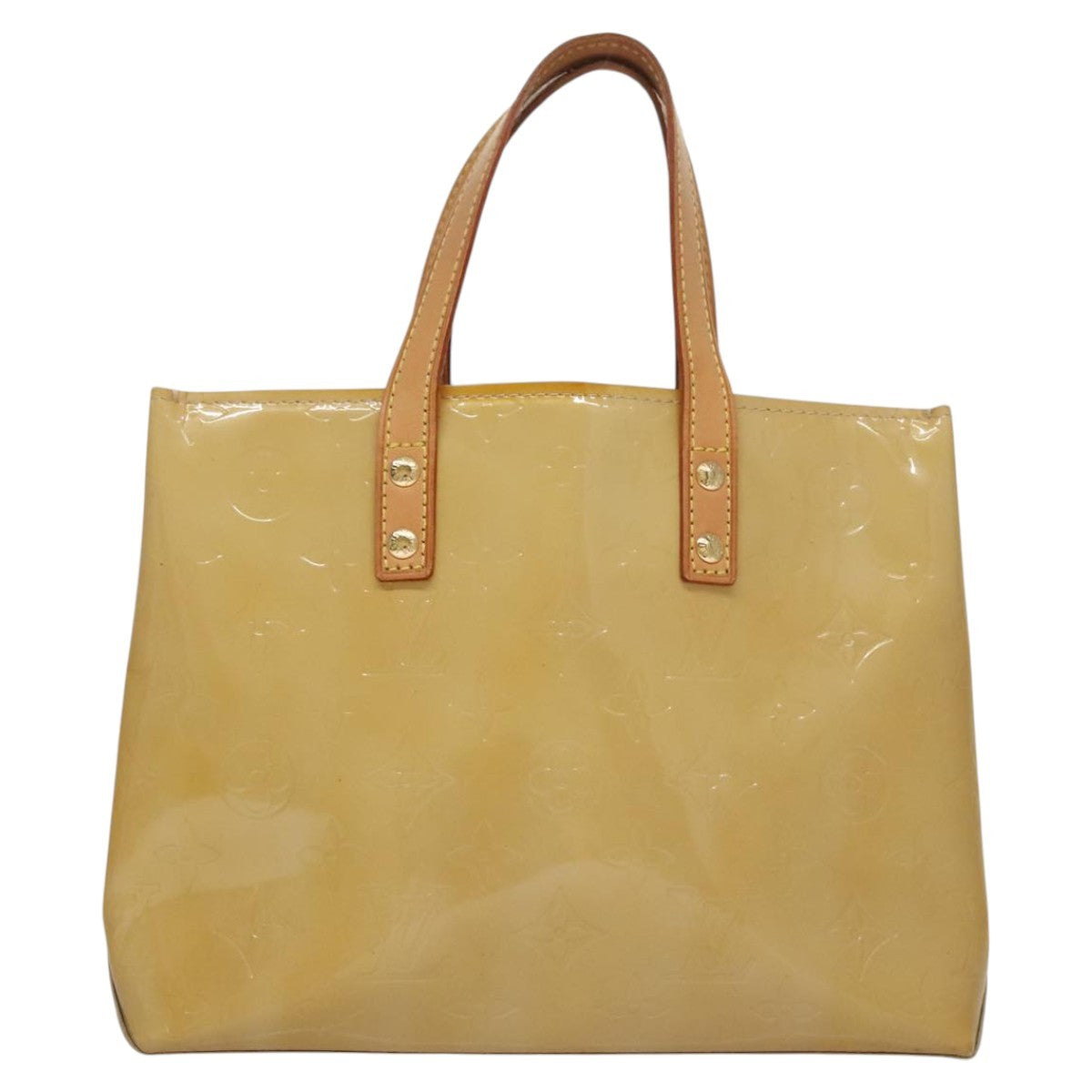Louis Vuitton Reade Handbag Monogram Vernis Beige Patent_Leather Handbag